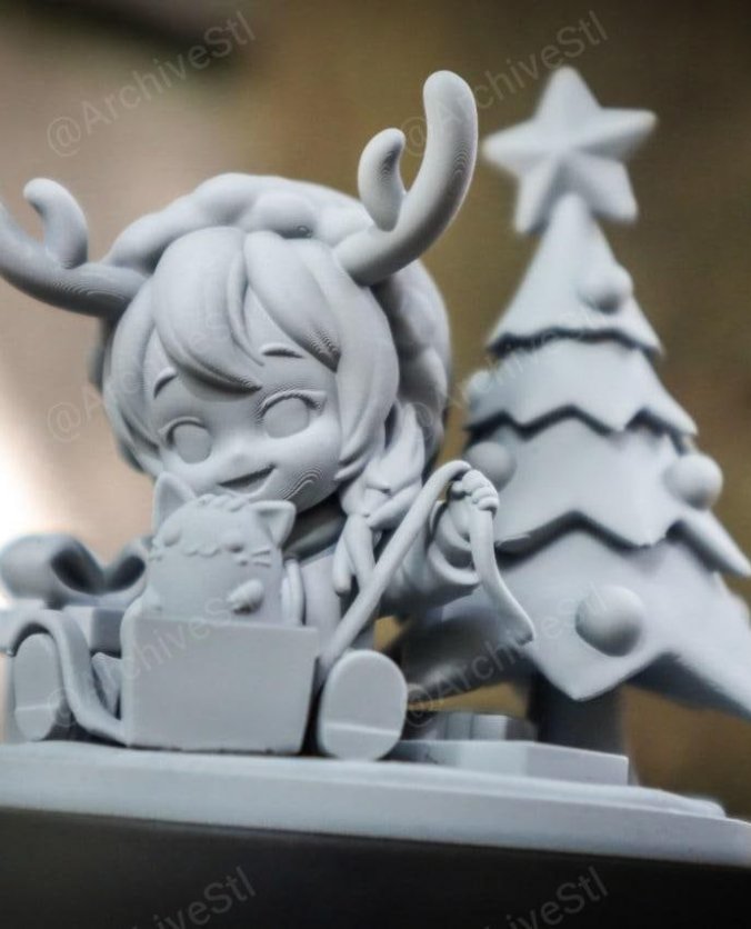 Q版圣诞树小人 Nomi 3D打印图纸